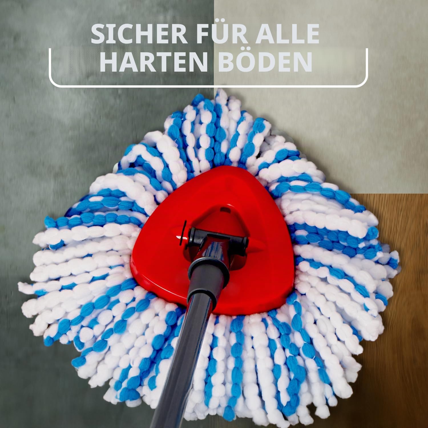Vileda H2PrO Wischmopp Set mit Eimer| 100% Trennung von Frisch- und Schmutzwasser | Innovatives Zweitanksystem mit Auswringfunktion | Müheloses Auswringen | Mikrofaserreinigung | Ergonomisches Design