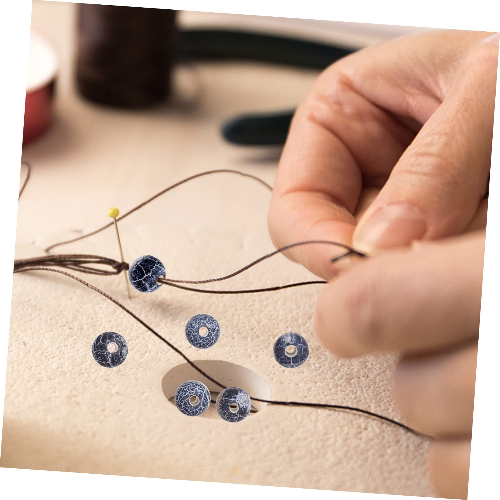 NUOBESTY 4pezzi Perline Agata Smerigliata Per Creazioni Di Bigiotteria Fai Da Te Perline Decorative Per Collane e Braccialetti Materiale Di Alta Qualità Per Artigianato Creativo