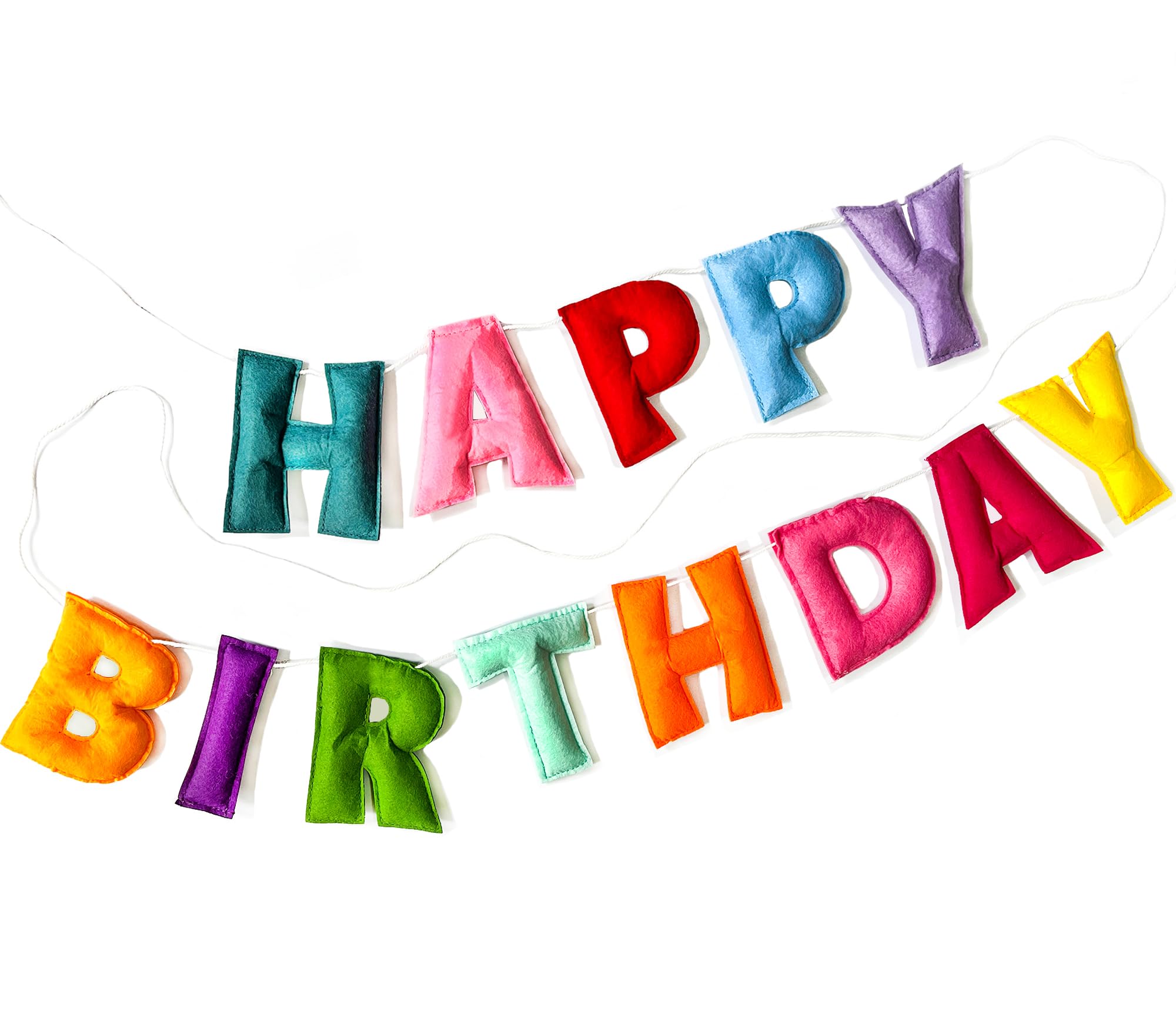 Amazon.com: Pre-Strung Happy Birthday Banner - Felt Ball Garland