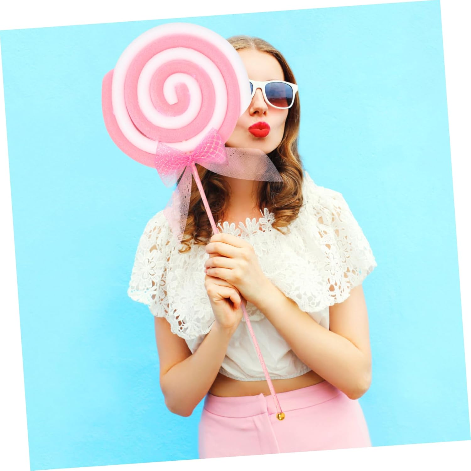 2pcs Realistic Simulation Lollipop Models for Party Decorations Photo Props Christmas Festival