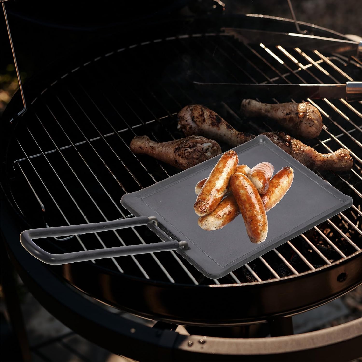 Mini Nonstick Grill Pan for Camping, Compact Iron Black Cookware