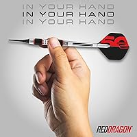 Vista 5 de RED DRAGON Darts - Axis Series - Professional Darts Set - Available in 18g Soft Tip, 24g, 26g, 28g Steel Dart Set - Including Flights, Shafts