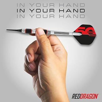 RED DRAGON Axis Professional Darts Set - 85% Tungsten Darts with Flights, Shafts & Wallet - Available in Multiple Colors, Soft Tip 18g and Steel Tip 24g - 28g