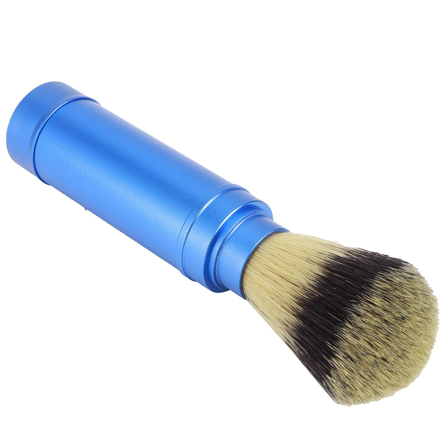 ciciglow Men Portable Beard Brush Compact Grooming Tool for Travel Daily Use Aluminum Blue 1 Unit