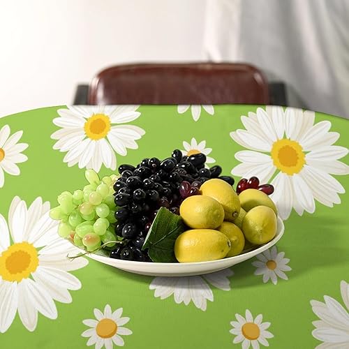 Miniatura 165 de Mantel floral hippie, diseño retro de los años 70, naranja, rosa, azul, floral, bohemio, estampado estético de margaritas, para fiesta, picnic