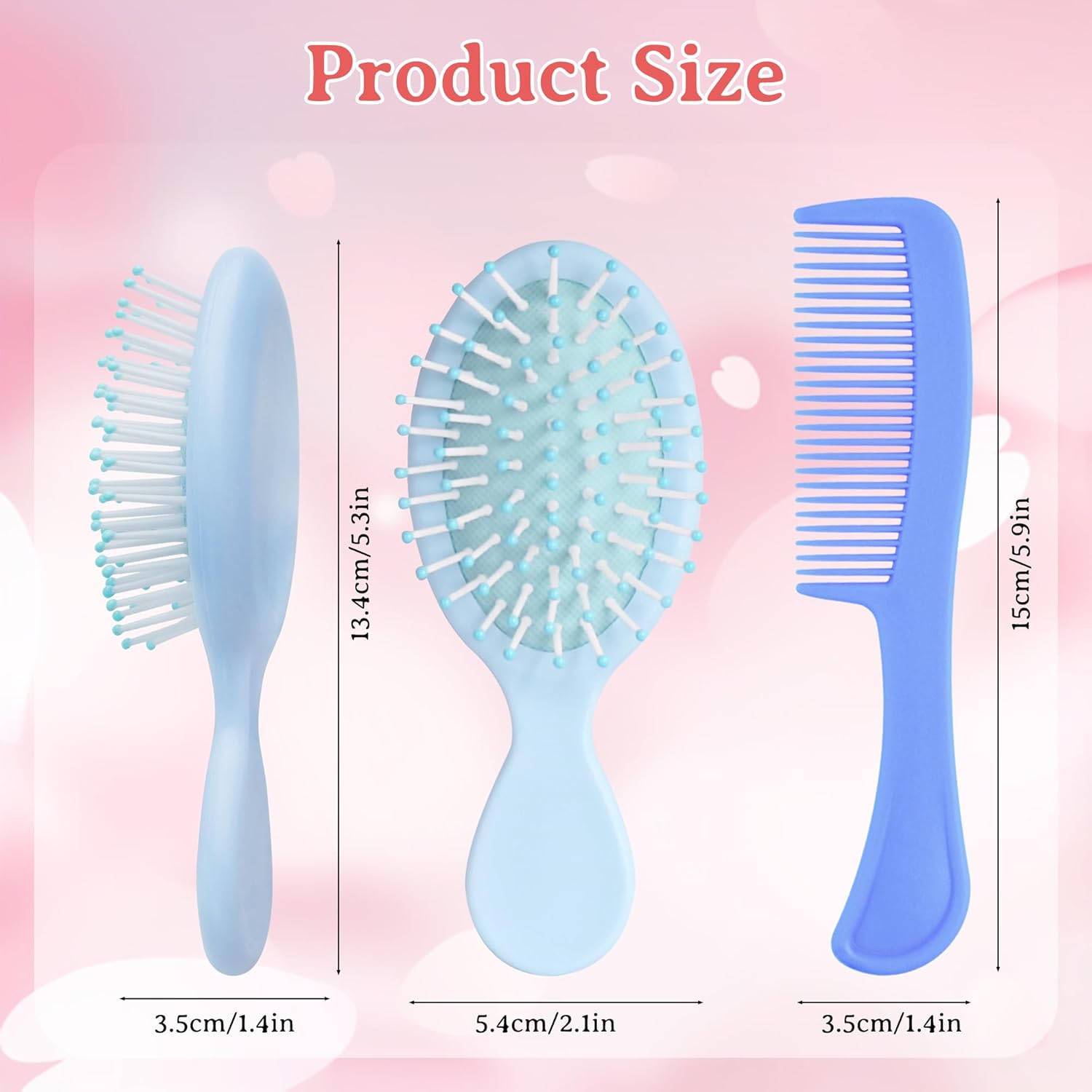 Bulk Combs And Brushes, 5 Colors Individually Wrapped Hair Brush And Combs Bulk, Wet And Dry Hair Can Be Used, Suitable For Women, Children, Travel, Hotels, Homeless People (60-PACK)