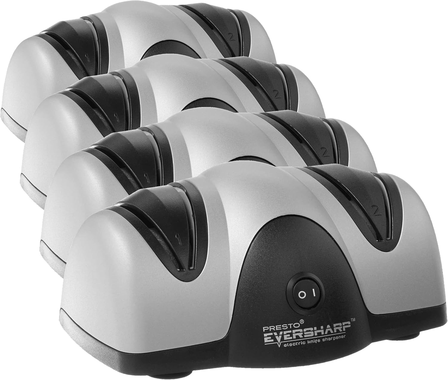 Presto 08800 EverSharp Electric Knife Sharpener, 2-Stage System, Silver/Black