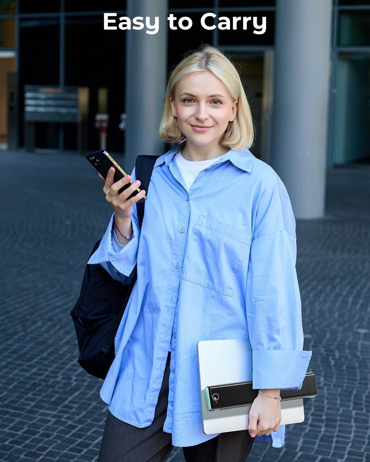 Phomemo Stampante portatile M08F A4, stampante mobile termica leggera e compatta, aggiornata 2022, veicoli, ufficio e scuola compatibile con telefoni e laptop Android e iOS