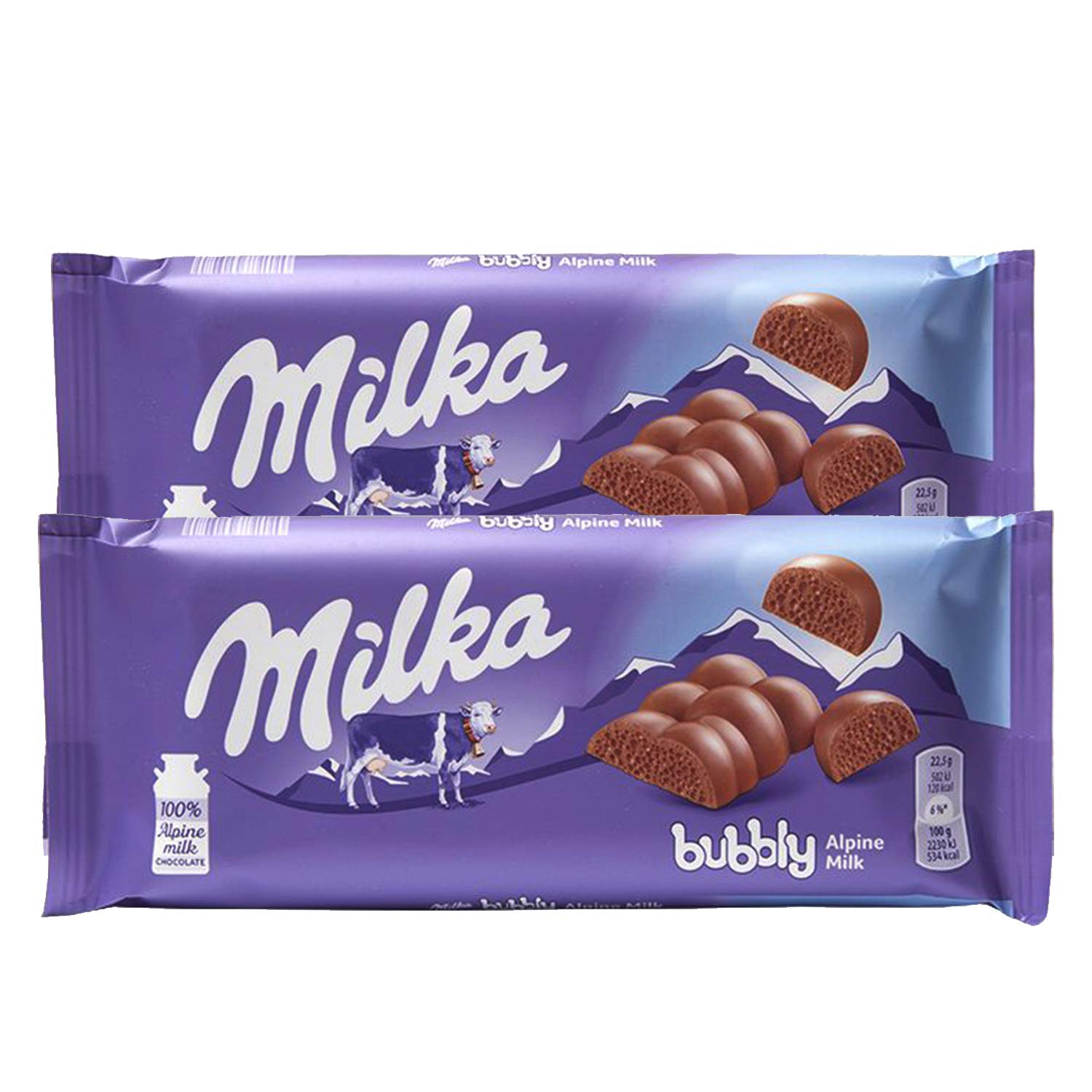 Milka Bubbly Alpine Milk Bar Pack of 2, x 90 g (B0847DQZNT) Amazon Price History, Amazon Price Tracker