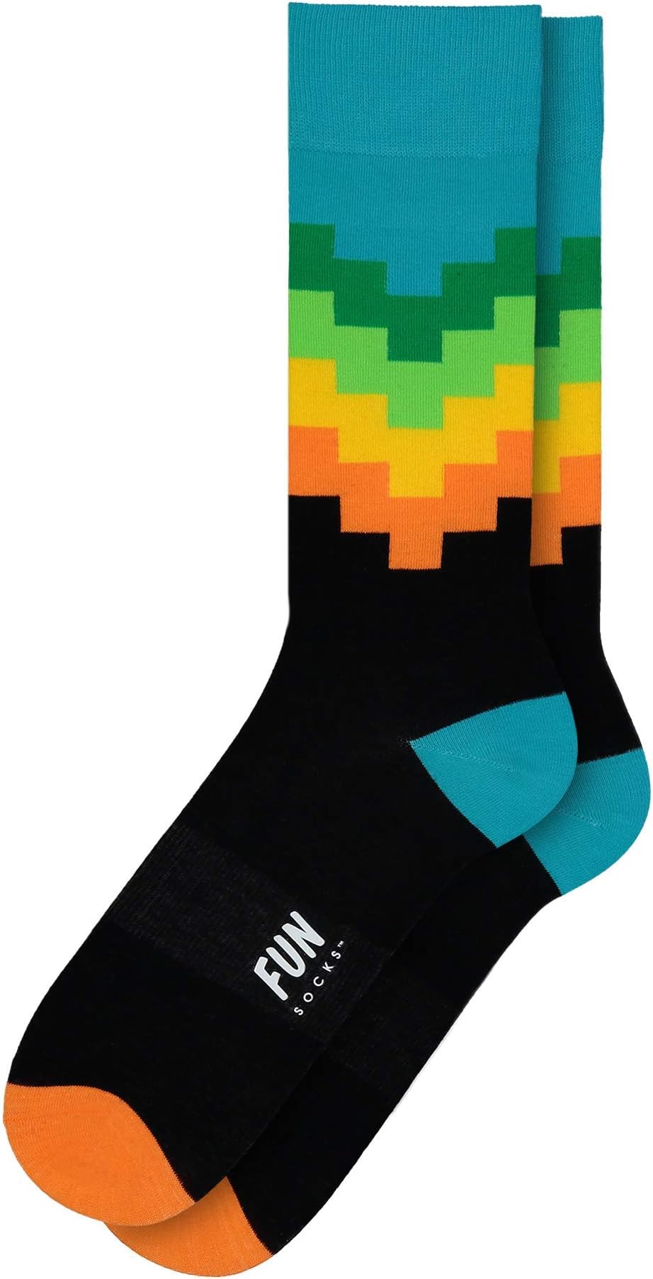 Men's Step Stripe Cotton Crew Socks