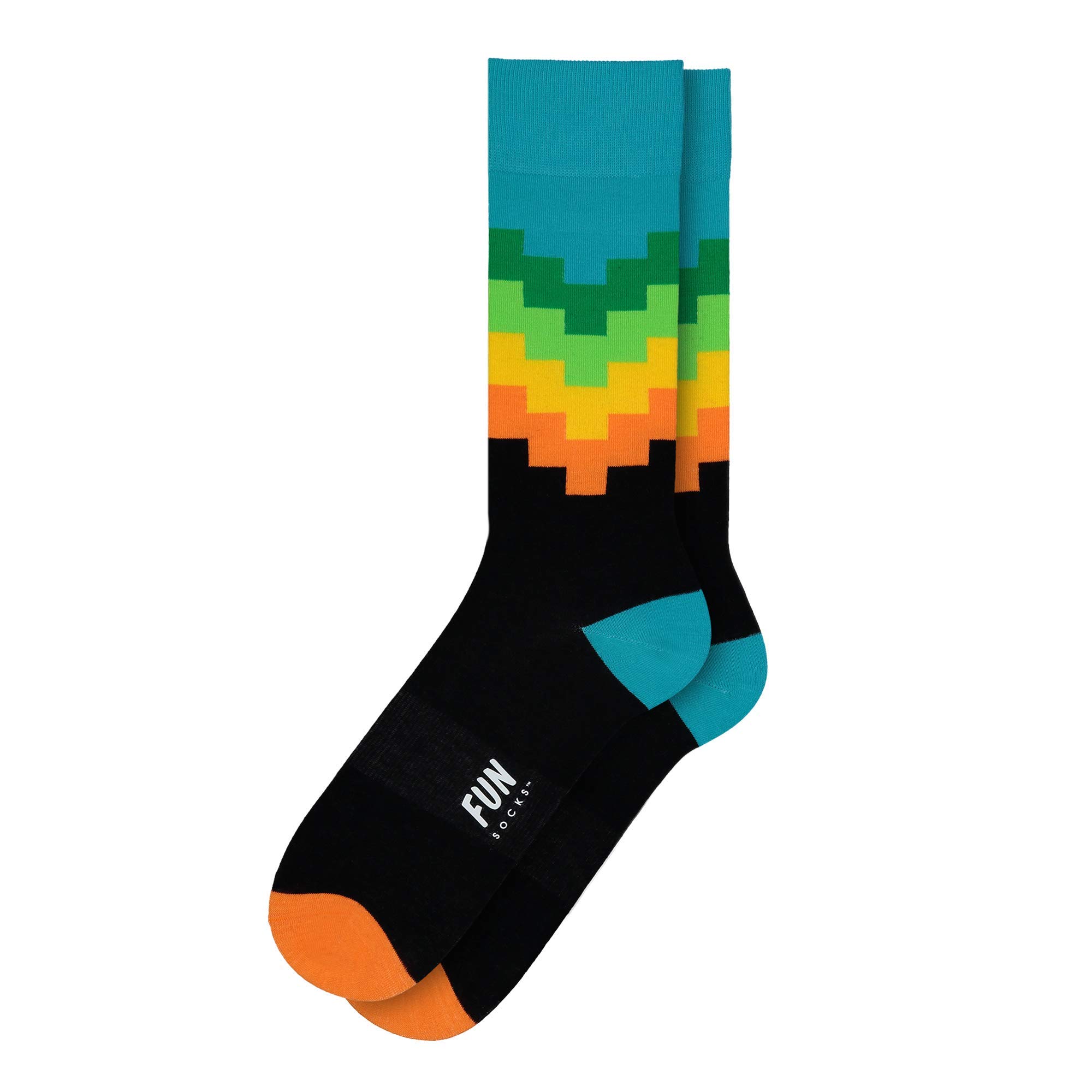 Men's Step Stripe Cotton Crew Socks