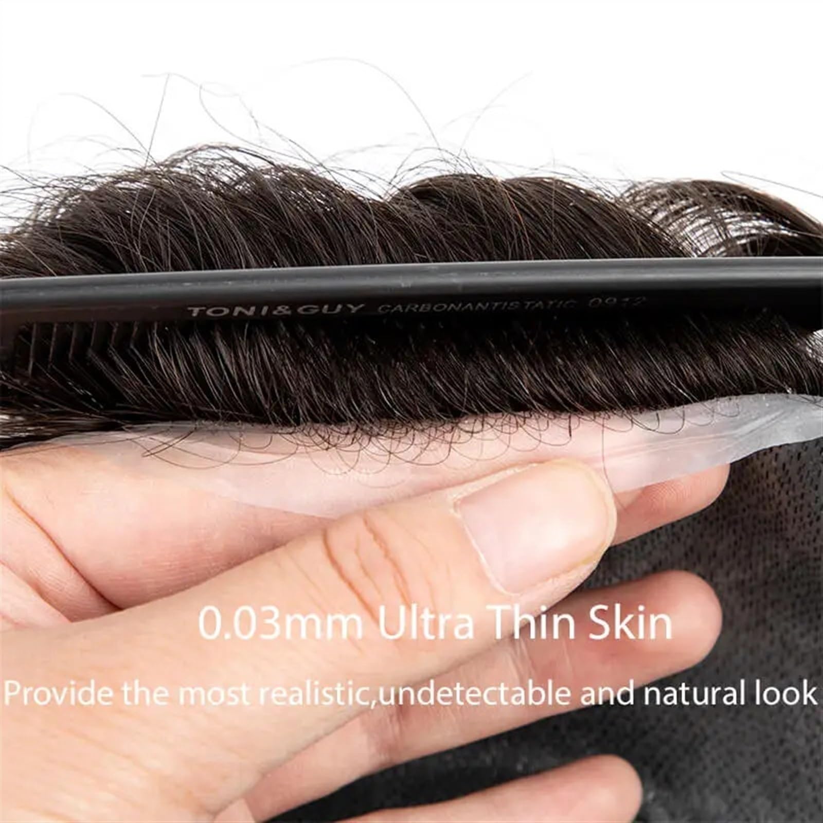 Tupet dla mężczyzn, 0,03 mm, bardzo cienka skóra, męskie włosy, proteza, kapilara, naturalne peruki męskie, protetyka, Capilar Masculina, naturalnie wyglądające treski (średni blond