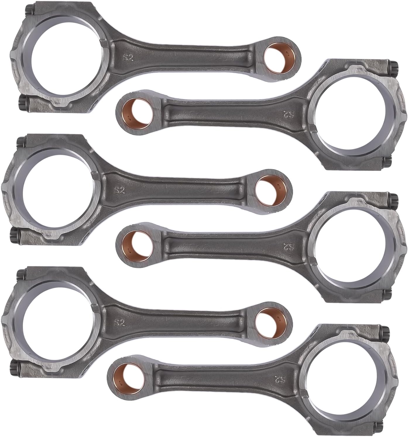 Connecting Rods & Engine Piston Set Compatible with Toyota 4Runner FJ Cruiser Tacoma Tundra 2003-2009 4.0L 1GRFE OE# 13101-0P020, 13101-31030, 13201-39235