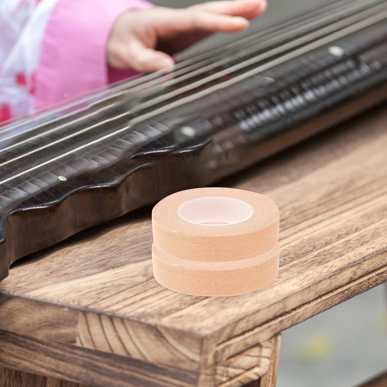 Performance Nail Tape Breathable Cotton Guzheng Finger Tape for Guitar and Lute Players Tearable Silk Finger Protector for String Instruments