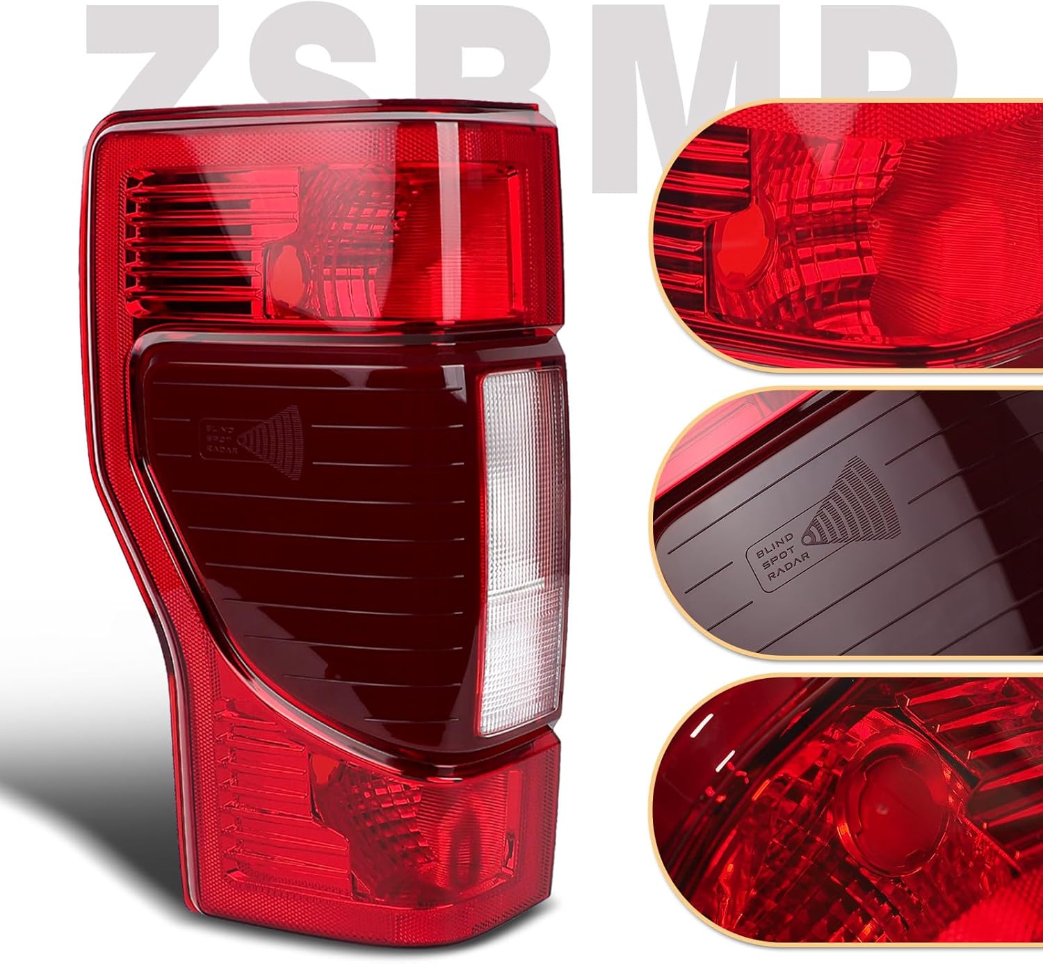 Halogen Tail Lights with Blind Spot Compatible with 2020 2021 2022 Ford F250 F350 Super Duty Halogen Lamp Signal Assembly Rear Brake Left Driver Side OEM LC3Z-13405-D LC3Z-13405-A
