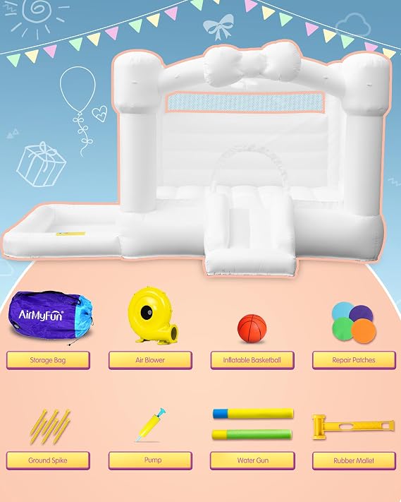 AirMyFun White Bounce House