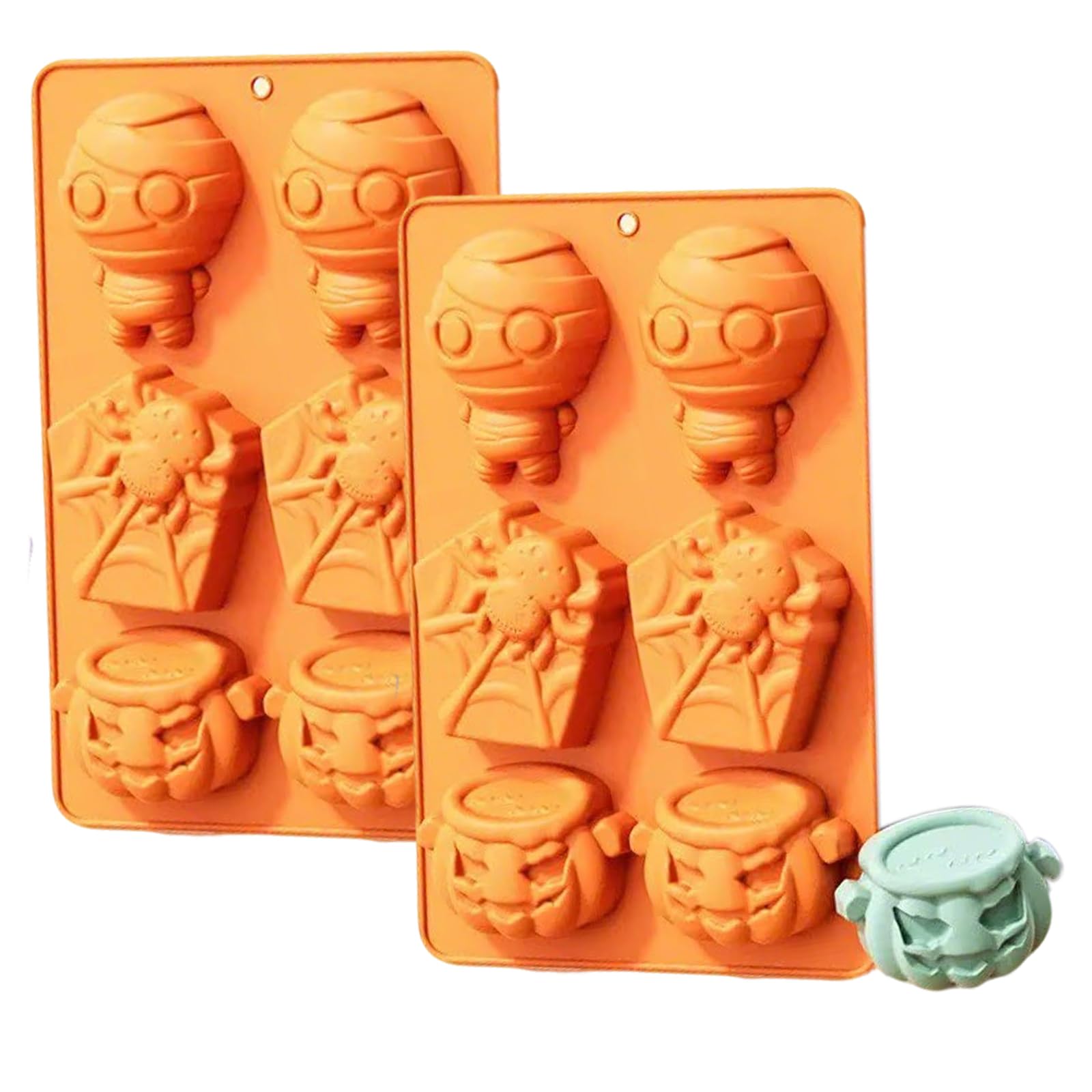 Moule silicone Halloween citrouille araignée sans BPA pour fabrication chocolat bonbon maison