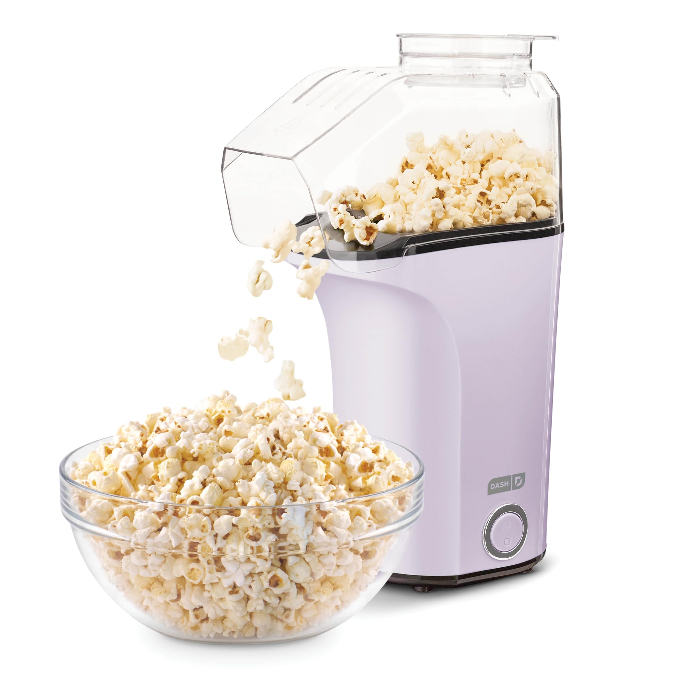 DASH Hot Air Popcorn Popper Maker with Measuring Cup to Portion Popping Corn Kernels + Melt Butter, 16 Cups - Lavender Lavender 16 cups