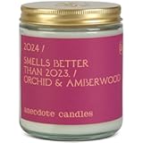 2024&apos; Coconut Soy Wax Candle &vert; Premium Hand Poured & Long Burning &vert; Orchid & Amberwood Scent &vert; Phthalate-Free &vert; for Home&comma; Office&comma; Gift - 7&period;8 Oz