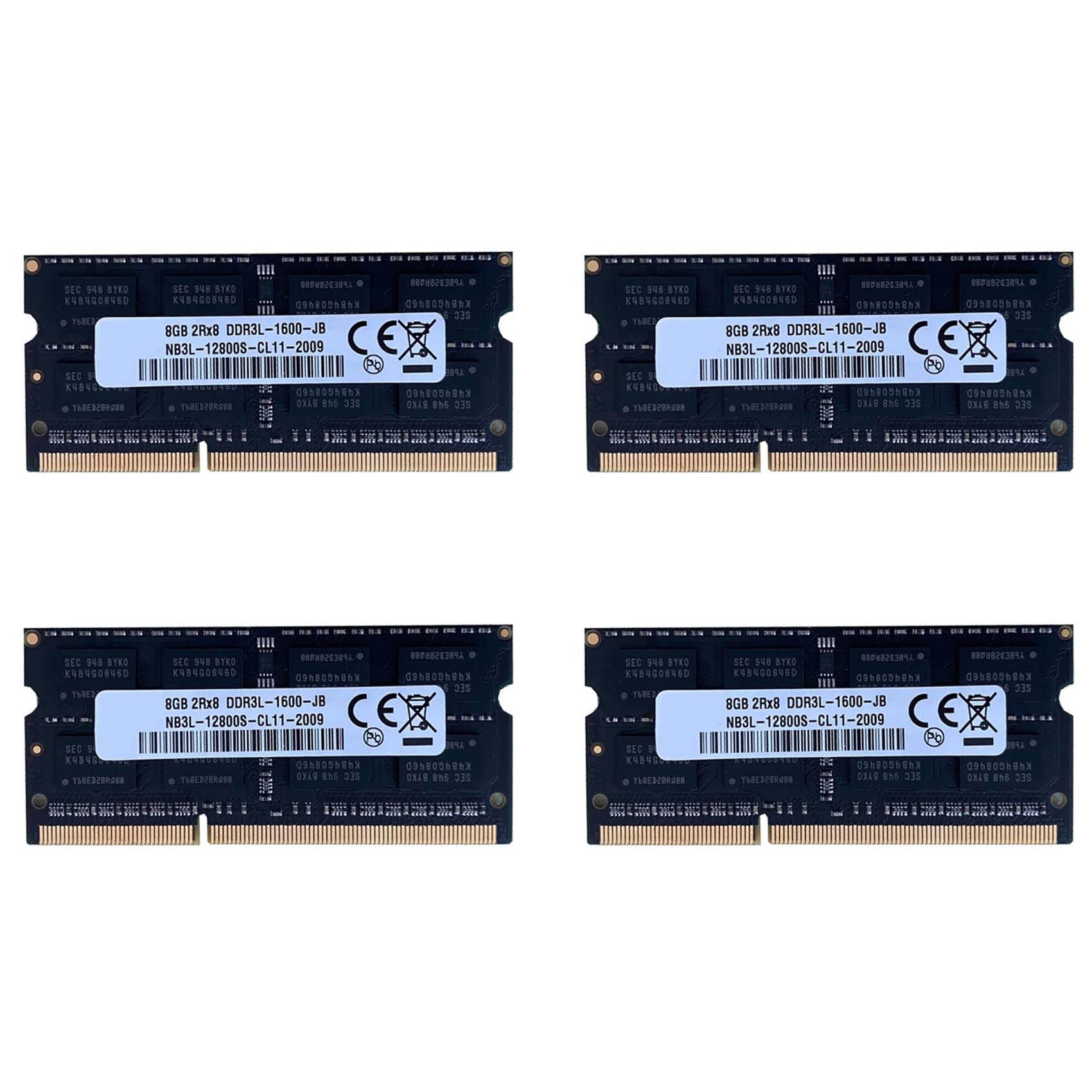 4X DDR3 8 GB Pamięci RAM do Laptopa 1600 Mhz PC3-12800 1.35 V 204 SODIMM Obsługa Podwójnego Kanału dla Pamięci Laptopa dla