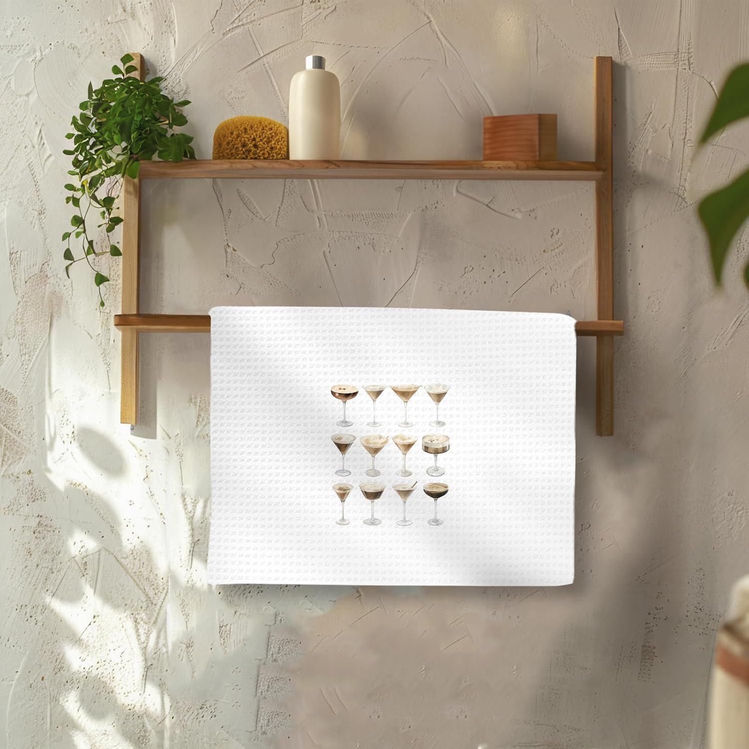 Espresso Martini Gifts Kitchen Towels Set of 2, Espresso Martini Decor Hand Towels, Pink Bow Coquette Bow Espresso Martini Dish Towel Tea Towels for Kitchen Home Bar Cart Decor, 16x24In - Image 4