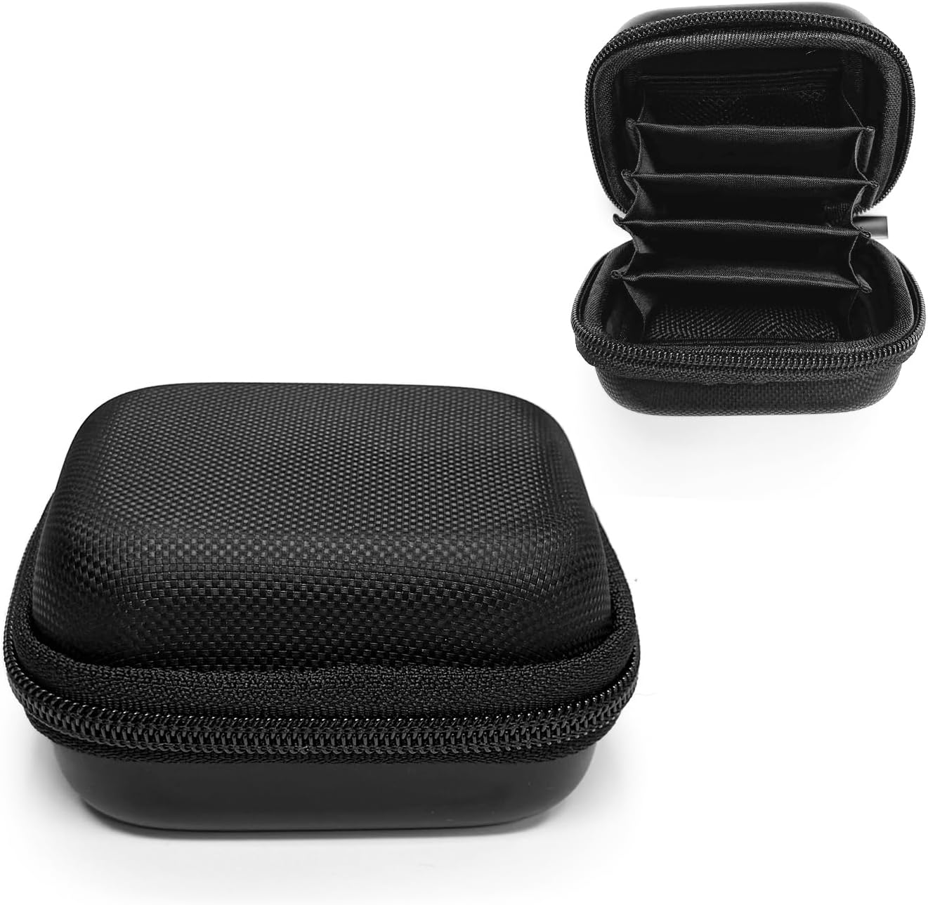 Pilipane 67mm Lens Filter Bag Durable Scratch Zippered Storage Case for Camera Filters Compact Lightweight Black or Brown (Black)