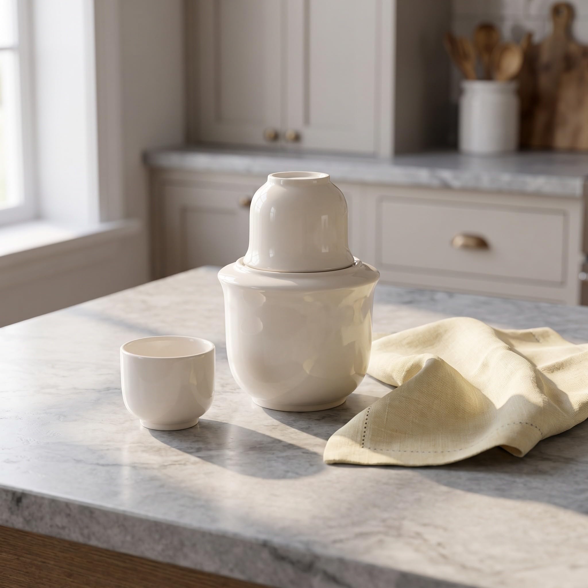 SOLUSTRE 1 zestaw ceramicznego podgrzewacza do sake z karafką i kubkami do