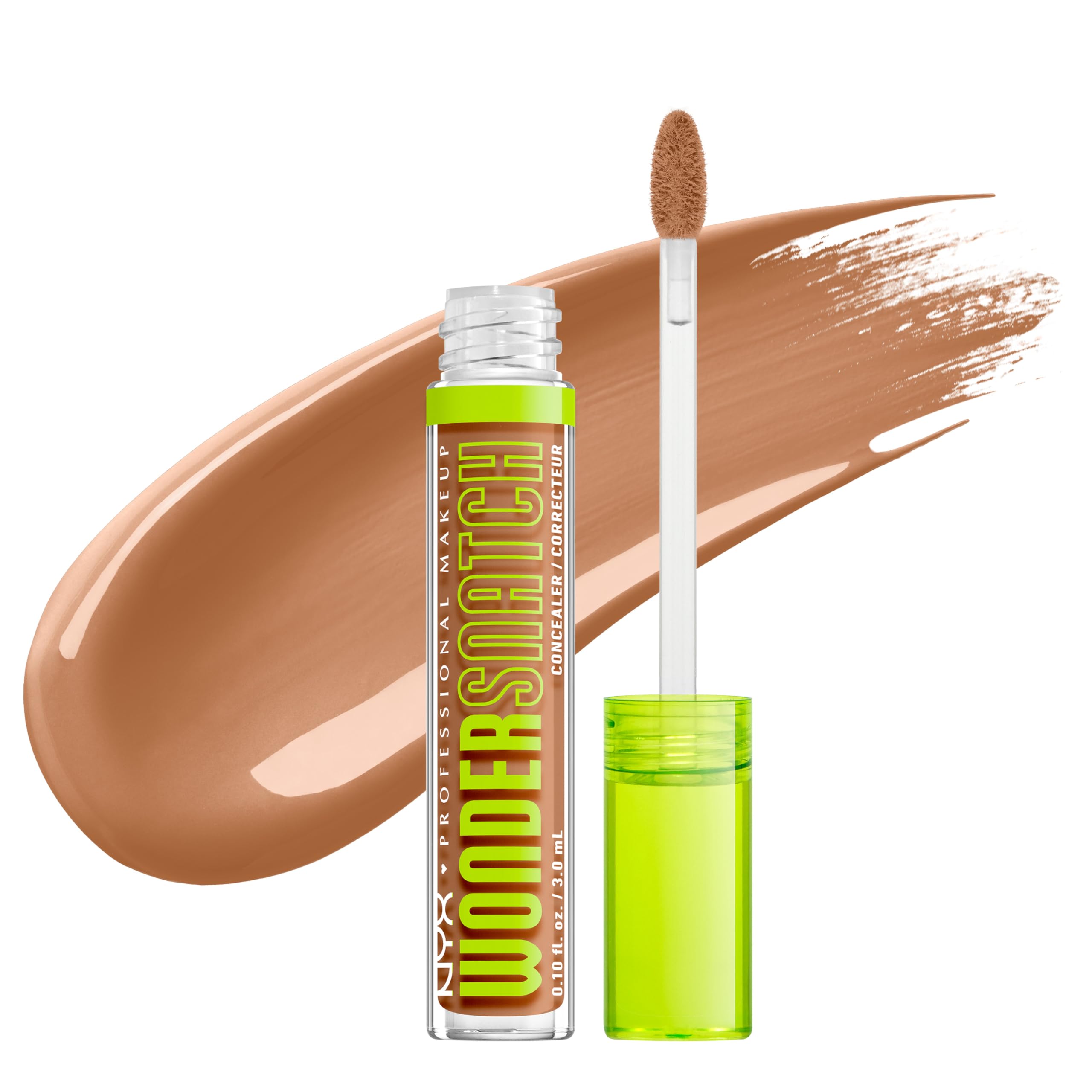 NYX Professional Makeup Wonder Snatch Concealer, Liquid Concealer, Up to 24h Hydration, Waterproof Wear, Cinnamon, 3 ml