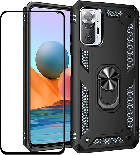 Funda para Xiaomi redmi Note 10 Pro con protector de pantalla, ajuste delgado, protección militar, a prueba de golpes, funda trasera para Redmi Note