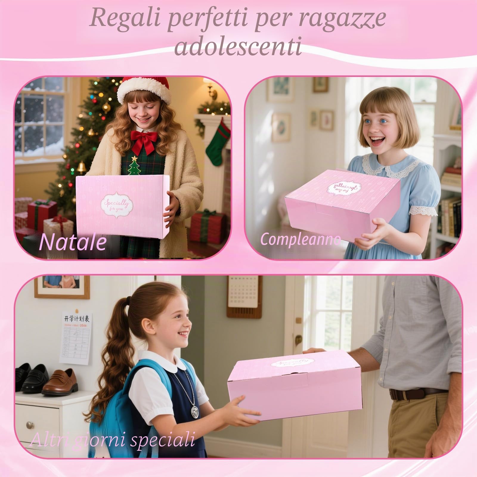 Regali per ragazze adolescenti 9 10 11 12 13 14 15 16 anni, regalo di compleanno per ragazza isolato tazza con cannuccia e coperchio, pennello per il trucco, sacchetto per capelli, portachiavi