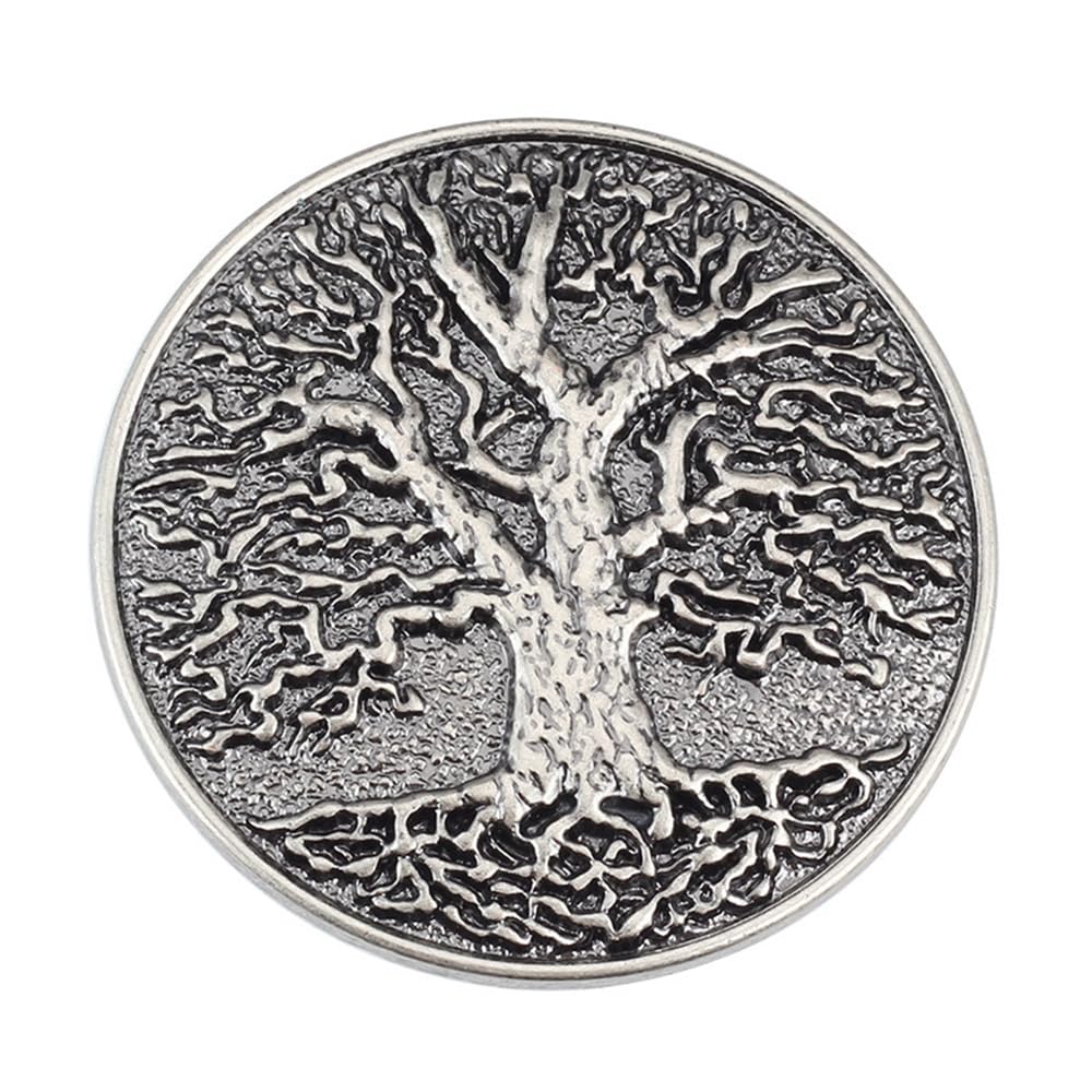 QinhBting Belt Buckles For Men Women Western Cowboy Belt Buckle Holiday Gifts Gifts For Halloween Christmas.Round.Tree.Silver