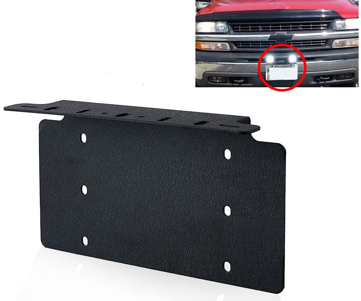 TOPNEW Universal License Plate Mounting Bracket Steel for 6" 7" 12" 17" 20" Led Light Bar Spot Lights for SUV Car 4x4 Jeep