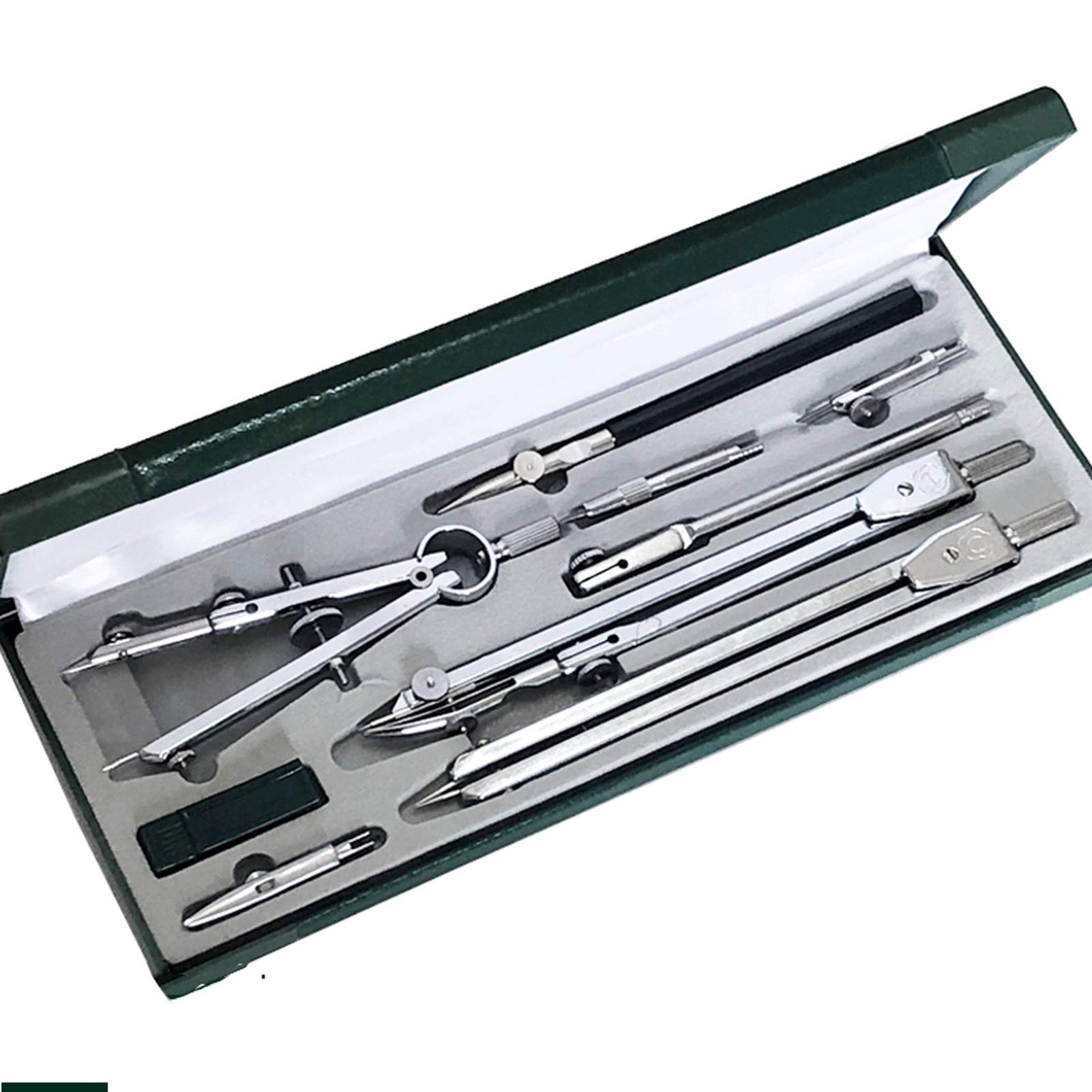Zirkel Professionelles Zeichnung Kompass Werkzeugsatz, Math Kit Set 9 Stück Student Supplies for Holzbearbeitung, Zeichnungs- und Technikzeichnungen Geometrie Zeichnen Zirkel