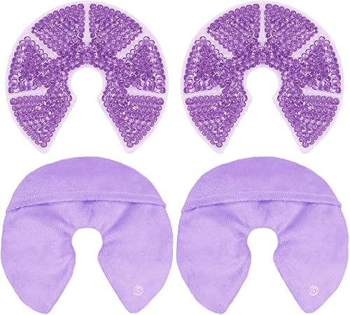 Paquetes de hielo con cuentas de gel para pecho calientefrío, almohadillas de calor para lactancia materna, dolor de lactancia, mastitis,