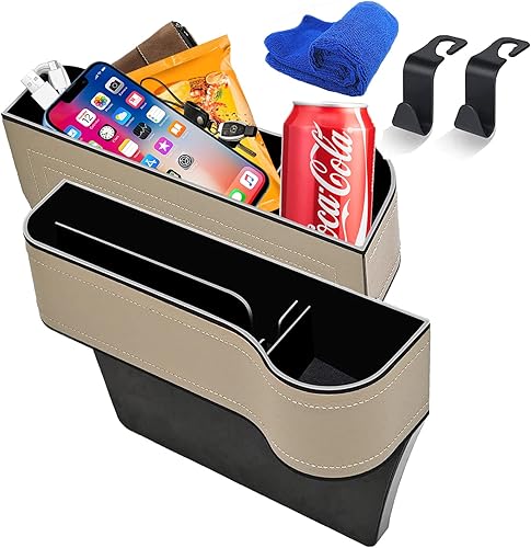 Organizador de espacio para asiento de automóvil, 2 piezas, caja de almacenamiento multifuncional para asiento de automóvil, relleno de espacio para
