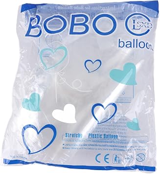 Clear Balloons, 10PCS PVC Wide Mouth Bubble Bobo Balloons Reusable Transparent Wrap Gifts for Wedding Birthday Party