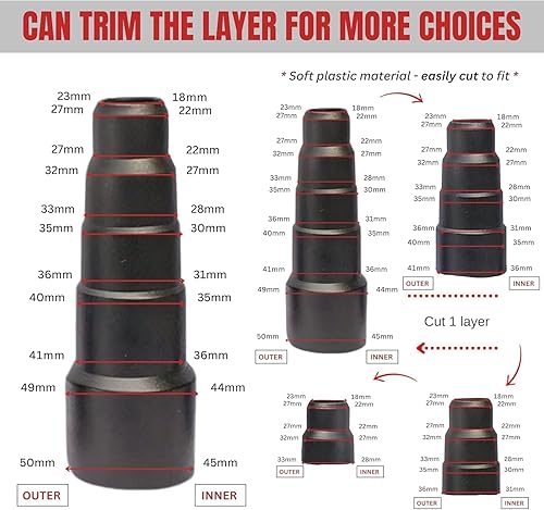 Miniatura 4 de Kit de adaptador de accesorio de vacío - Adaptador de manguera de vacío - Suministro de piscina Conector de mangueras de 1-1/4" o 1-1/2" - Adaptador