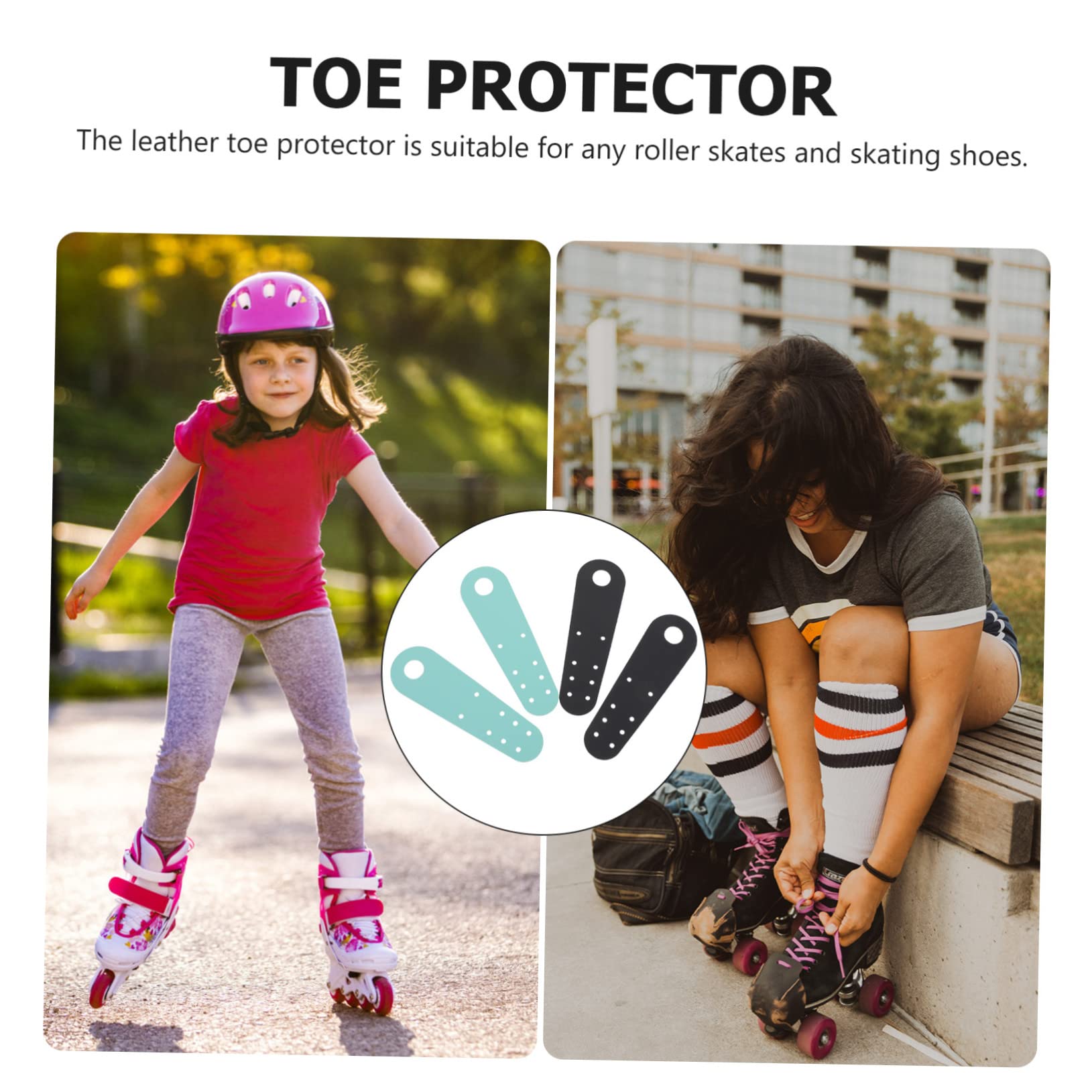 BESTonZON Protector De Pies De Cubiertas De Piel Dedos De Patinaje Fáciles De Limpiar Y Resistentes