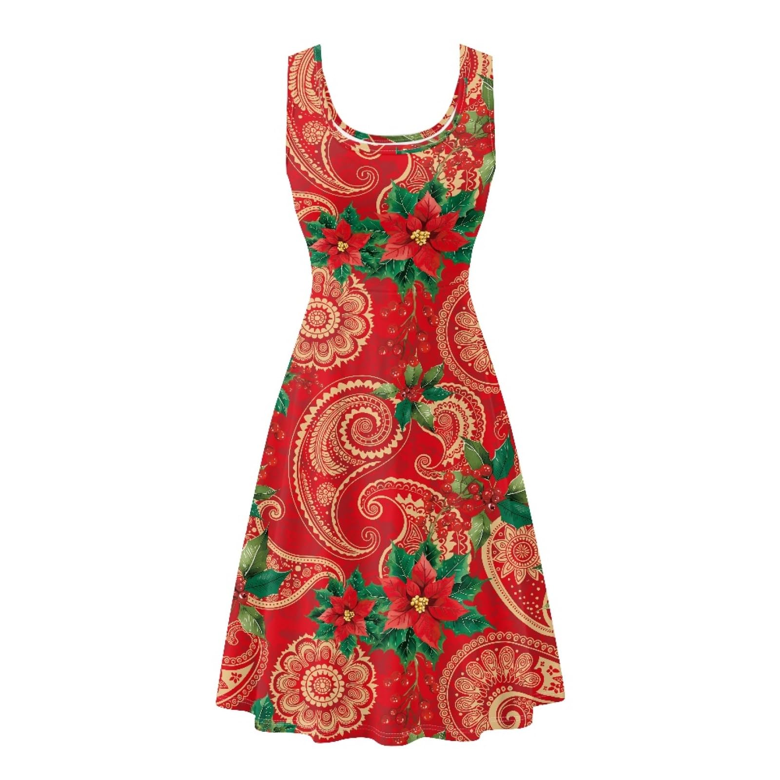 Dreaweet Casual Sleeveless Dresses for Women Girls, Round Neck Tank Dresses with Pockets Summer Sundress Size XS-4XL