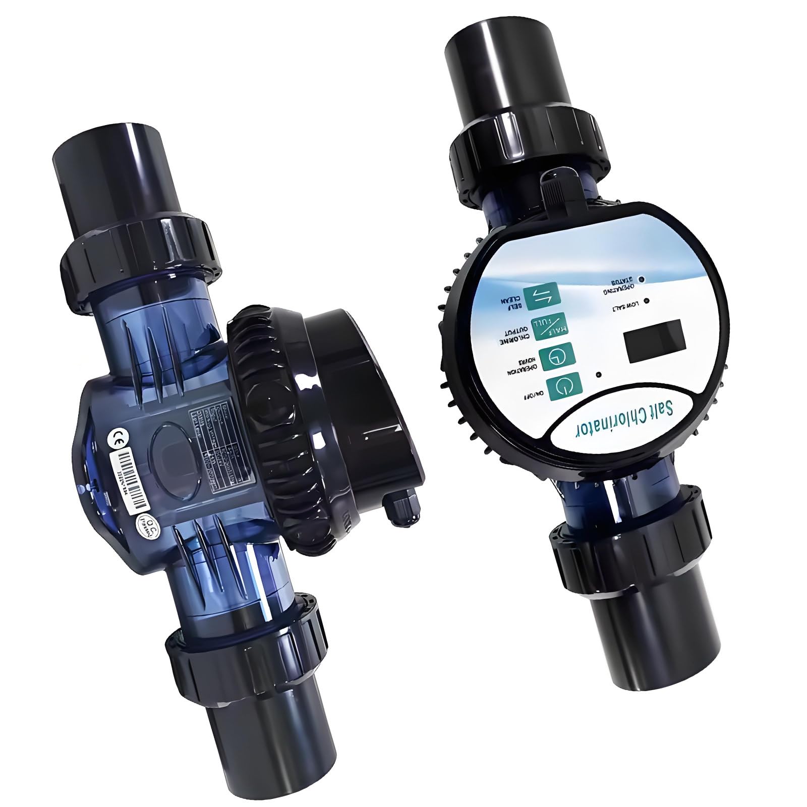Cloratore a Sale Dc24v Clorazione per Piscine a Sale,Cloratore Acqua Salata Autopulente da 10 G/H,Generatore con Piastra in Titanio per Vasche Idromassaggio,Piscine Spa da 45m³ 10g/h
