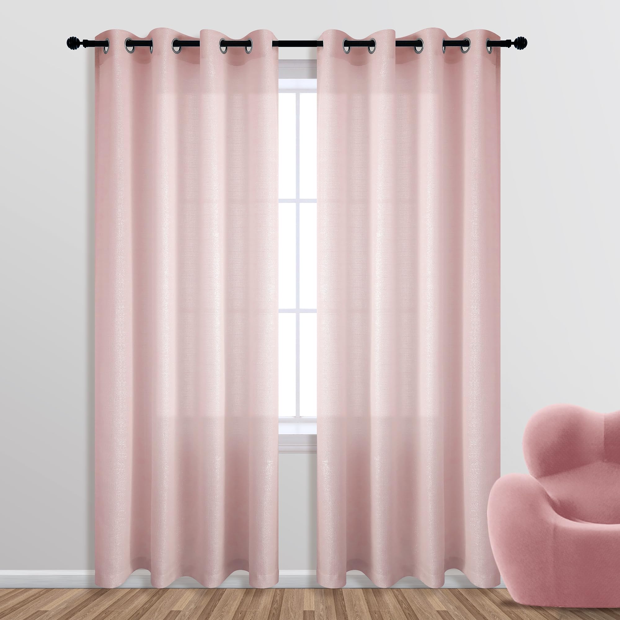 Amazon.com: KOUFALL Rose Gold Curtains 84 Inch Length for Bedroom