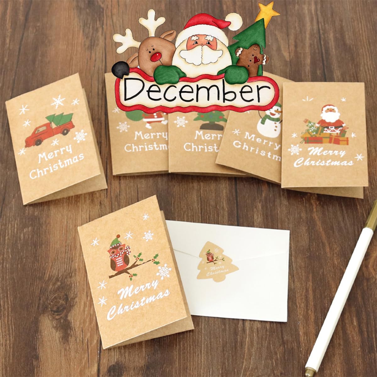 Bigliettini Bomboniere Biglietti Auguri Natale JSTHHTT - Set 12 Cartoline  Con Buste 13x18cm Per Famiglia E Amici Biglietto Natale Con Busta, image size:1200x1200