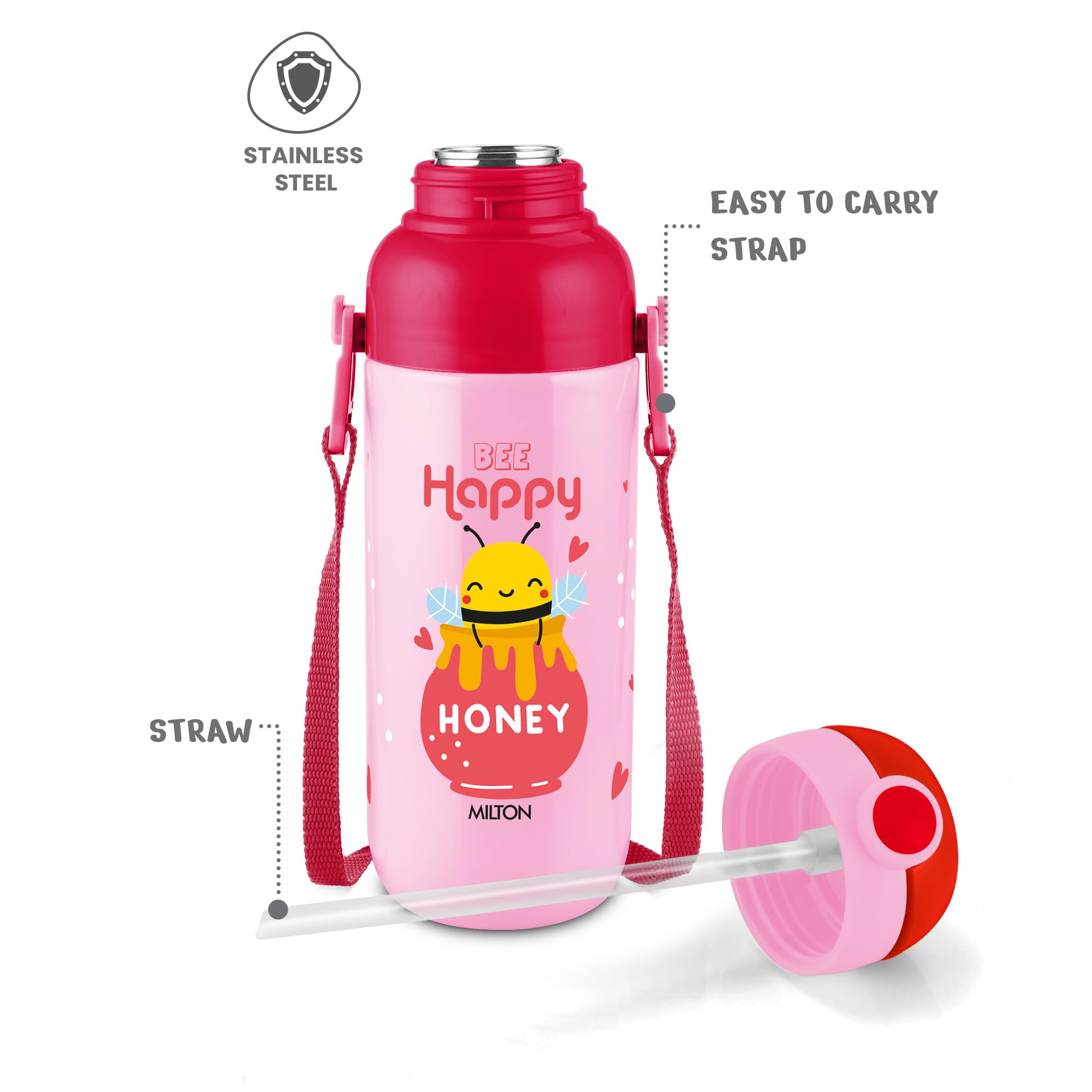 Milton Steel Water Bottle - Leak Proof Kids Thermos -3 Milton Steel Water Bottle - Leak Proof Kids Thermos -3
