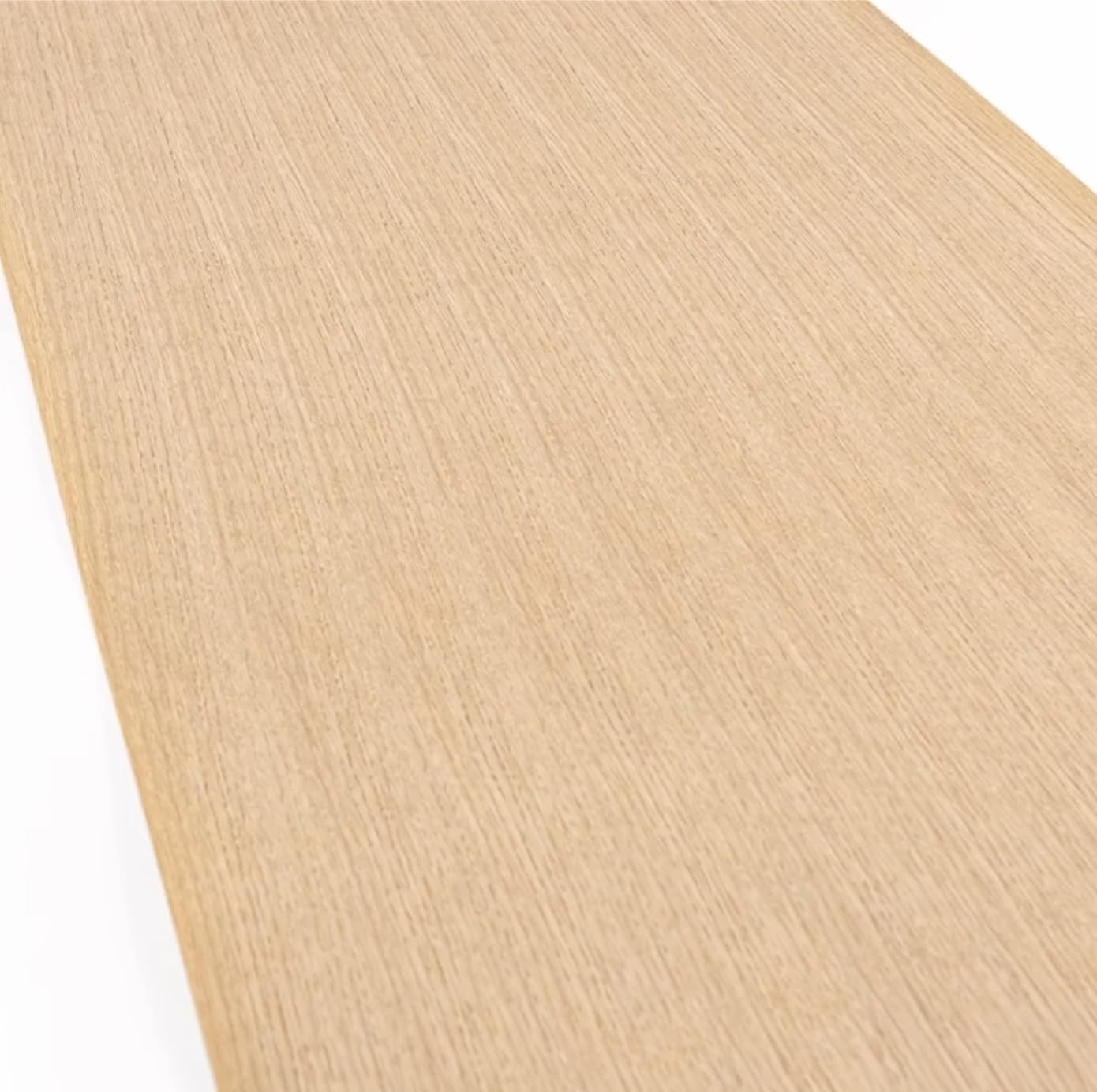 1 pièce L : 2,5 m - Largeur : 58 cm - T : 0,25 mm - Placage en bois de chêne blanc naturel à grain droit (dos avec papier kraft)