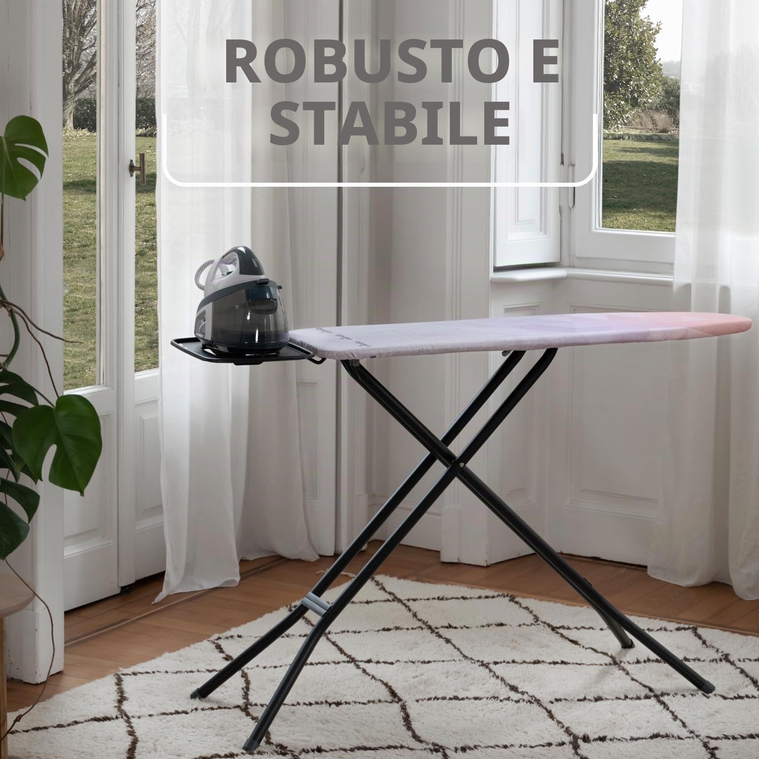 Tavola da stiro Vileda Diamond | più lunga e nuova, extra stabile, altezza regolabile fino a 97 cm