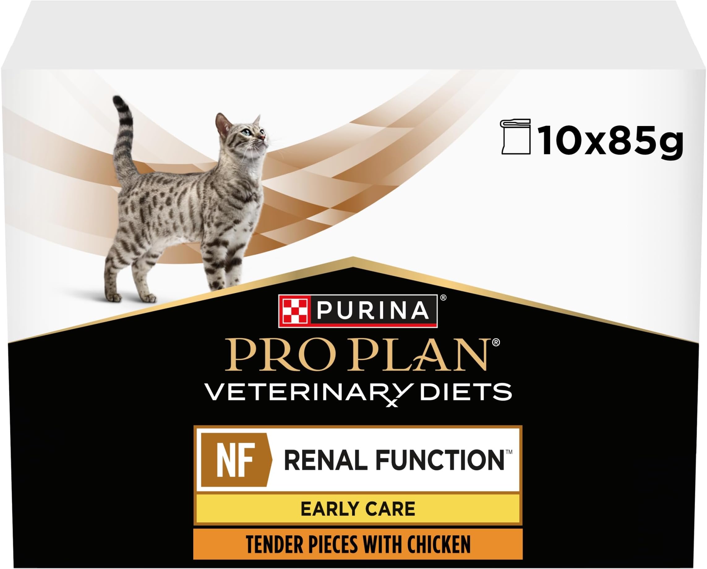 PRO PLAN VETERINARY DIETS Early Care NF Renal Wet Cat Food 10x85g (Pack of 4)