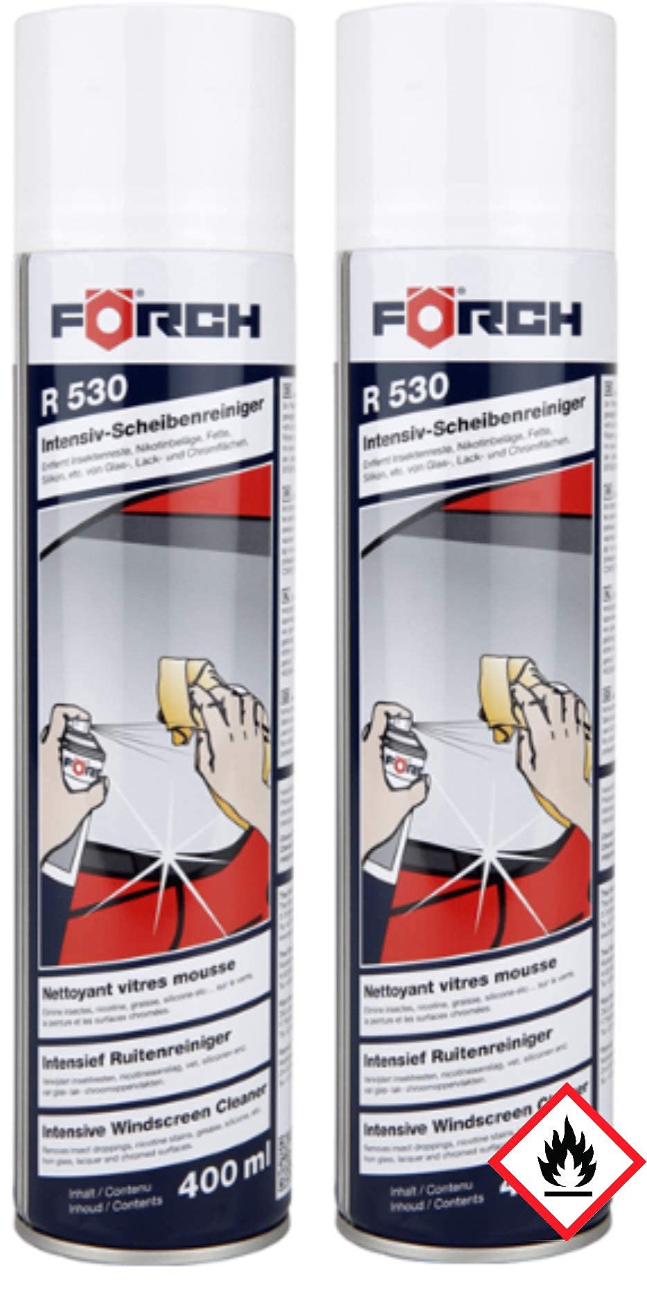 FORCH 2 x Förch 6100-1600 Intensiv-Scheibenreiniger R530 400 ml