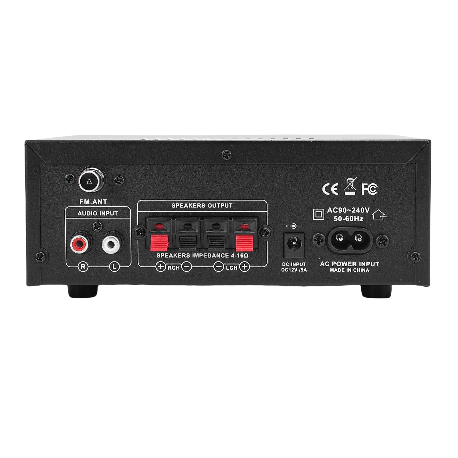 SEAFRONT Amplificatore Stereo a 2, Ingresso Microfono, for Home Theater | Chassis in Lega di Alluminio, 50W RMS per Canale, USB/SD, Bluetooth, AUX