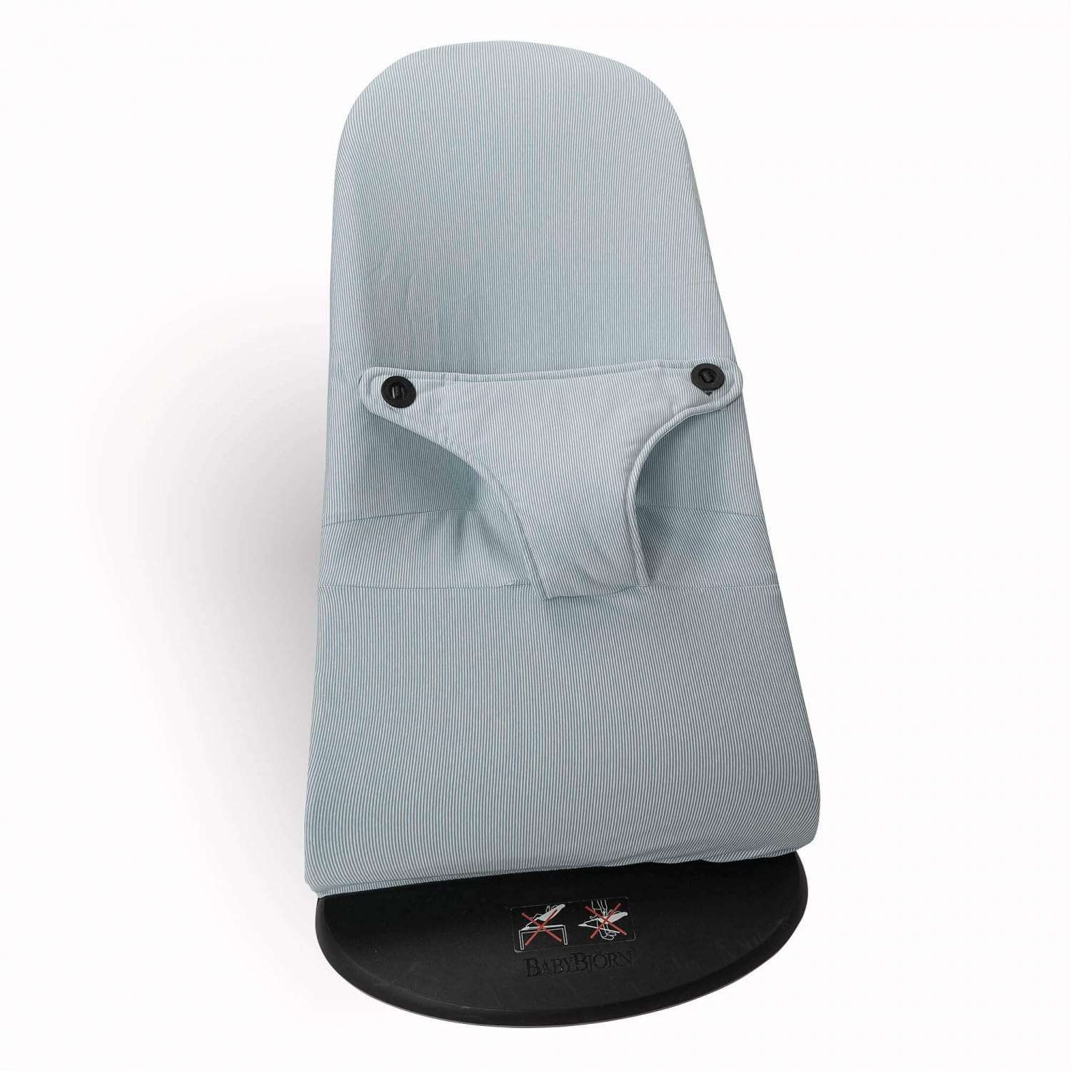 Hypo-allergenic, hyper-soft and breathable cotton cover for BabyBjörn® Balance, Soft and Bliss Hammock (Basic Aquamarine Stripe)