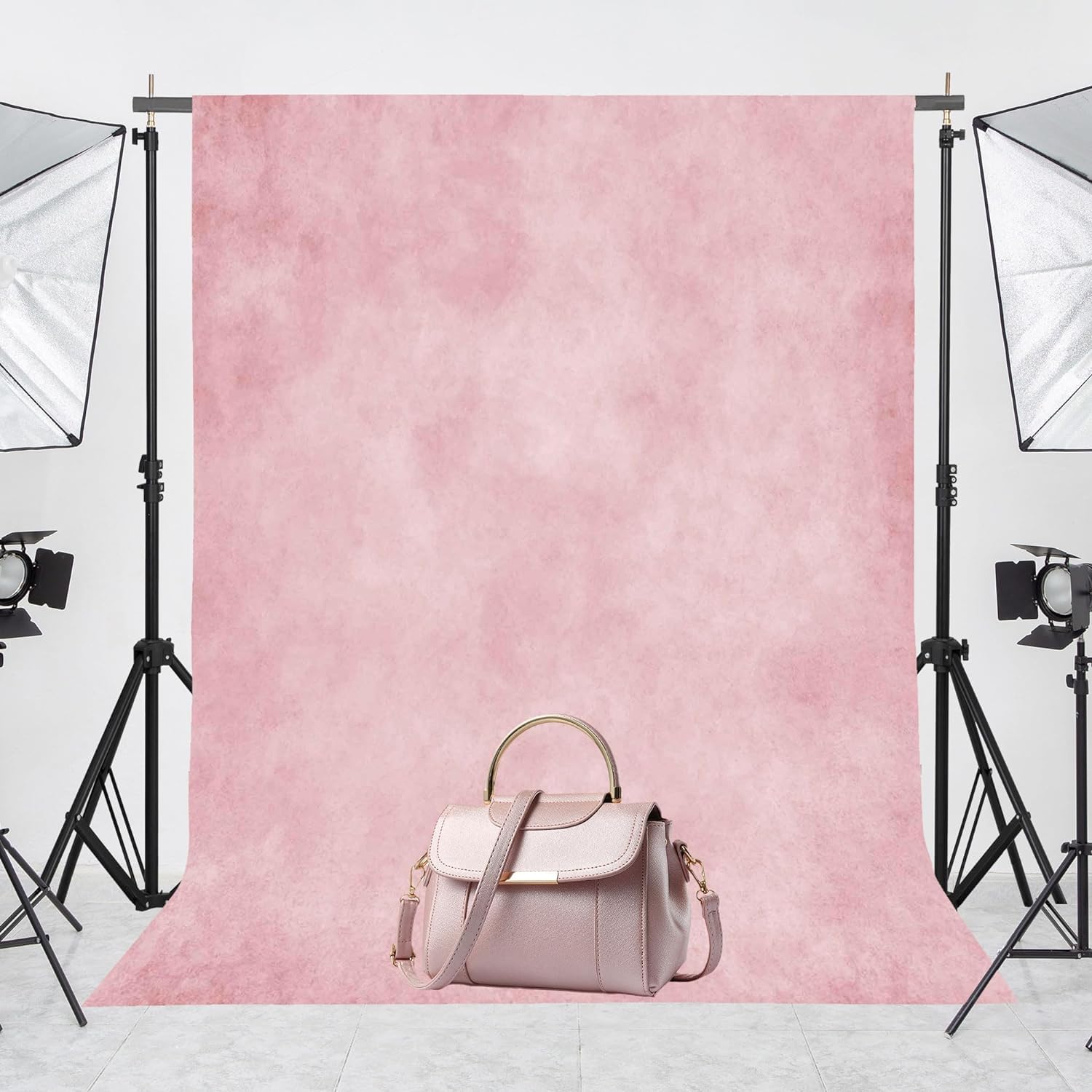 Telón de fondo de fotografía profesional rosa abstracto de 8 x 12 pies para retratos de adultos, accesorios de fotografía, estudio de sesión de fotos, estudio con bolsillo de tela de poliéster